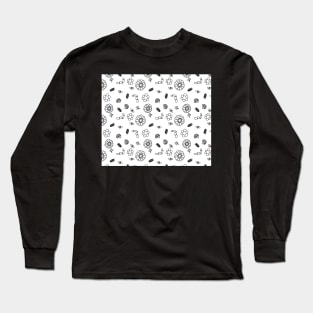 Bugs and Flowers Pattern Long Sleeve T-Shirt